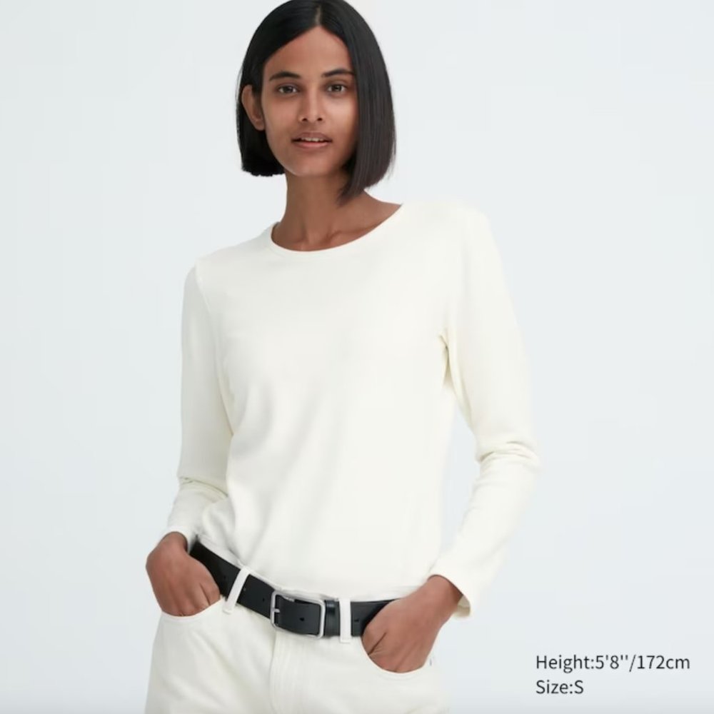 Uniqlo HEATTECH Ultra Warm Crew Neck Long-Sleeve T-Shirt (Medium)